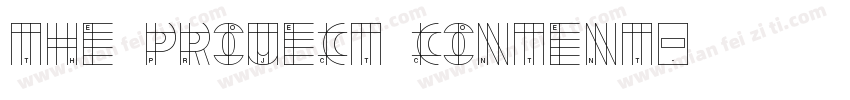 THE PROJECT CONTENT字体转换